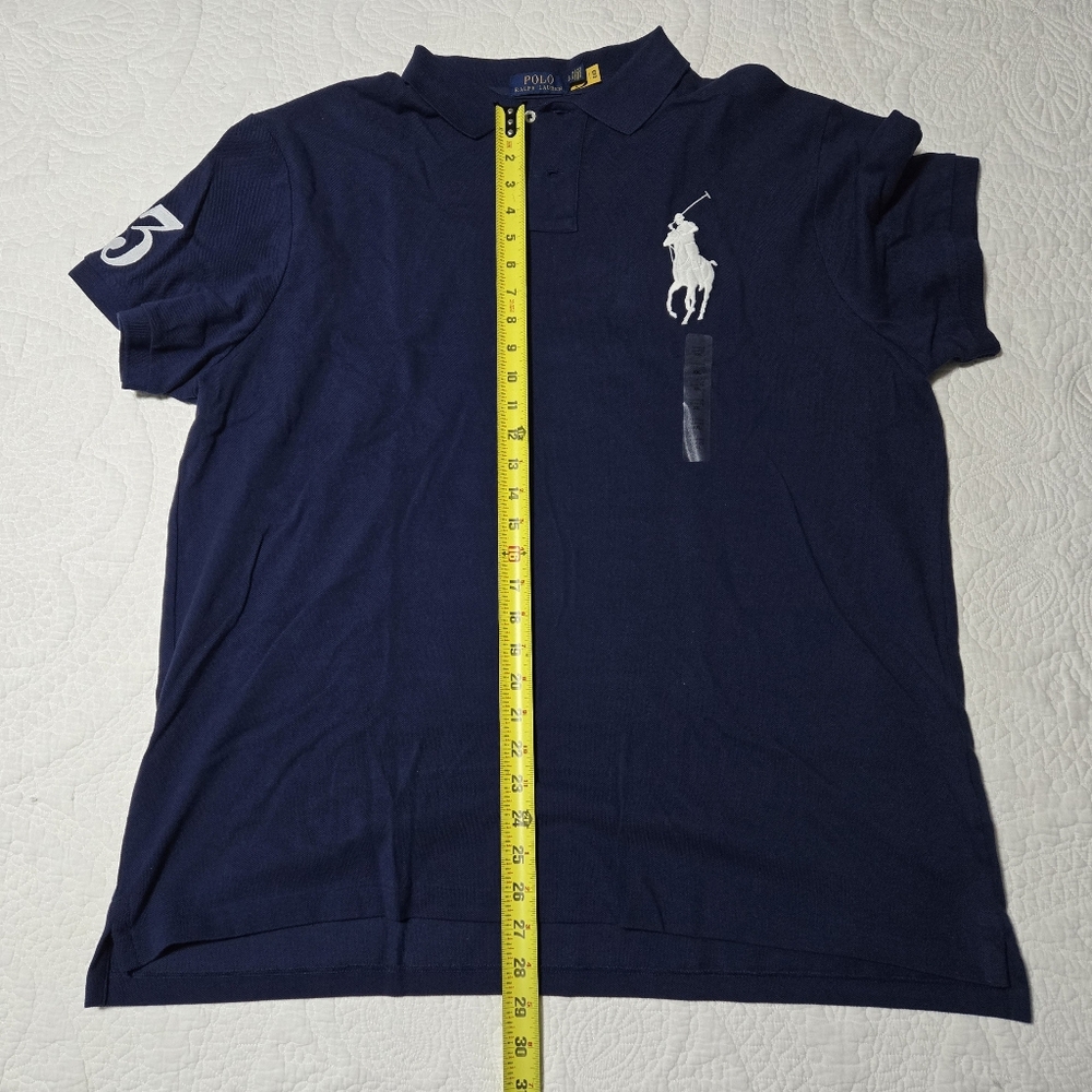 Polo by Ralph Lauren ~ Polo Shirt ~ Big Pony ~ Navy Blue XXL/TTG - Picture 5 of 8